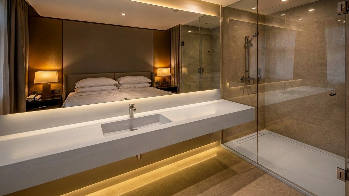 Encimeras de baño de Corian® Solid Surface a medida