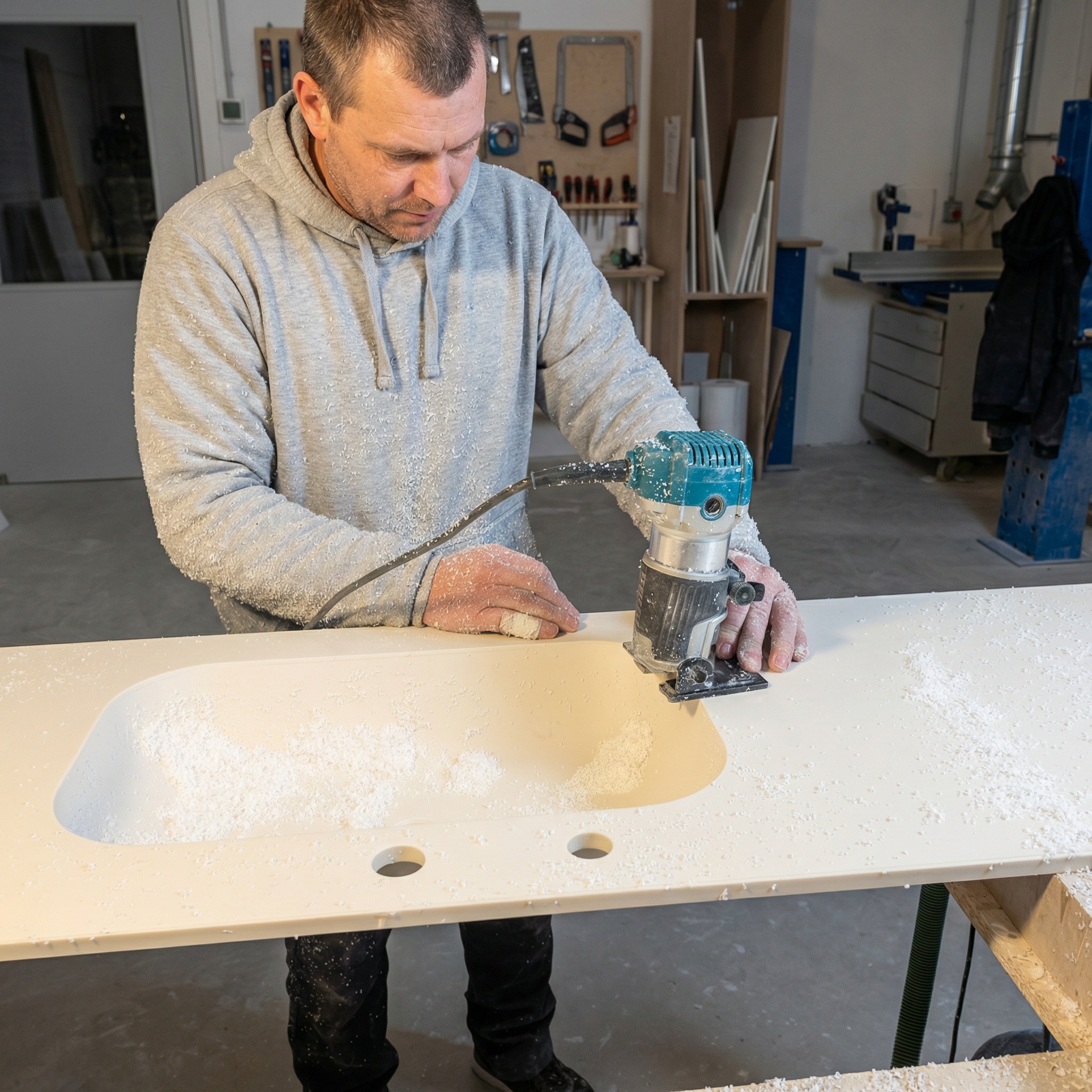 Fresadora CNC para mecanizado de Corian®